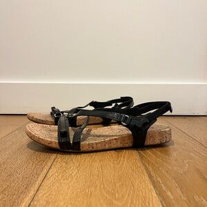 Prada Sport Black Cork Sandals used Velcro
